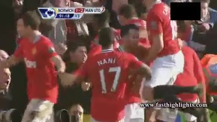 Norwich City - Manchester United 1:2 Ryan Giggs Goal