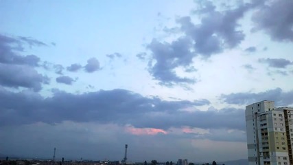 time lapse - Вечерни облаци в София 22.8.2014
