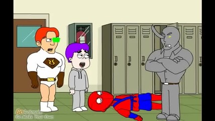 rhino beats Up Spider-man and gets Grounded