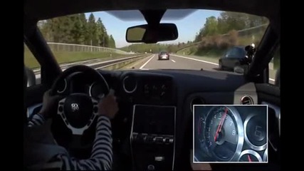 Gt - R R35 vs 911 Turbo (autobahn) *high quality* 