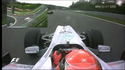 Schumacher onboard Start Spa 2010