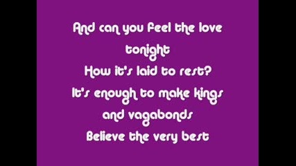 Elton John - Can you feel the love tonight! 