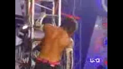 Jeff Hardy swanton bomb on randy orton 1/14/08 