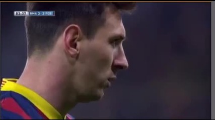 Голът на Лионел Меси (от дузпа - 3 гол) / Реал Мадрид 3:4 Барселона