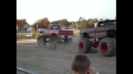 big dodge vs big ford at brockton fair mud runs 