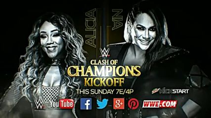 Wwe Clash Of Champions 2016 Kickoff Alicia Fox vs Nia Jax Official Match Card