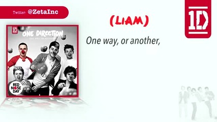One Direction - One Way Or Another (lyric Video)