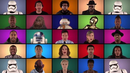 Jimmy Fallon, The Roots & Star Wars The Force Awakens Cast Sing Star Wars Medley (a Cappella)