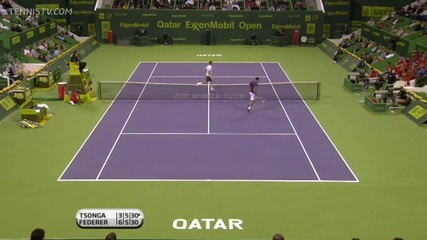 Federer vs Tsonga - Doha 2011 [hd]
