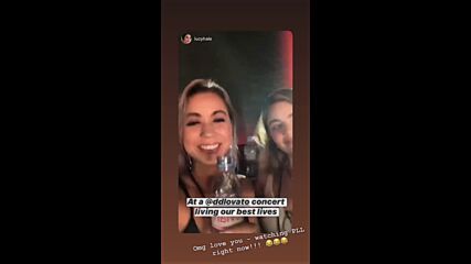 Lucy Hale via instagram story on Demi concert