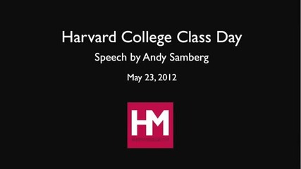 Andy Samberg's speech at Harvard