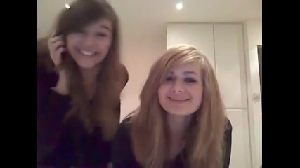 Eleanor Calder saying Happy Birthday with her friend Lucy in 2008