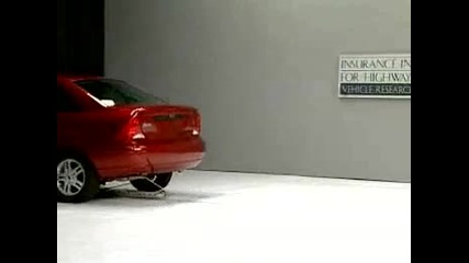 Crash Test 2000 Ford Focus (5 M.p.h) Rear into Pole Iihs 