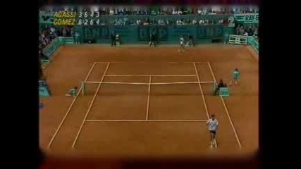 Roland Garros 1990 : Агаси - Гомес