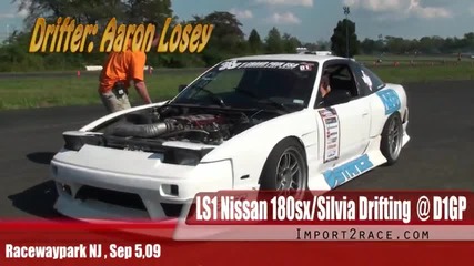 Nissan 180sx Silvia Drifting - D1 G P Driver Aaron Losey