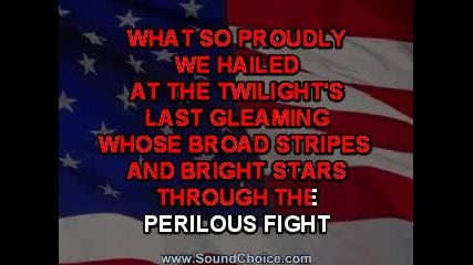 American anthem - Star Spangled Banner - karaoke