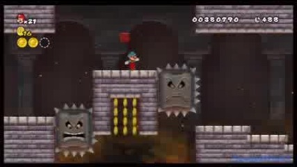 New Super Mario Bros. Wii - World 1 Boss Castle [hq 480p]