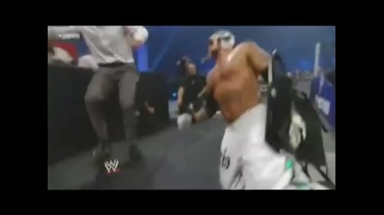 Alberto Del Rio - Arm Wrapped In A Chair Tossed Into Ring Post