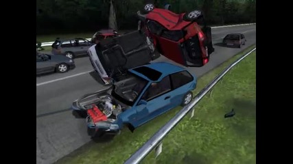 Rfactor Honda Civic crash test