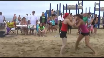 Carrie vs Cherry Tuff Usa Beach Wrestling Grappling 