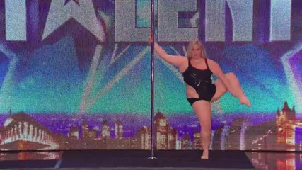 Дебеланка изуми с уменията си, танцува на пилон - Britain's Got Talent 2014