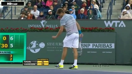 Nadal vs Harrison - Indian Wells 2013!
