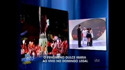 Domingo Legal - Dulce Maria canta No Pares 15 - 08 - 2010 