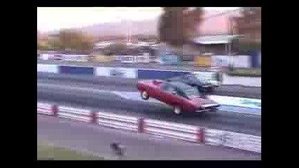 Charger Vs. Camaro Wheelie Competition