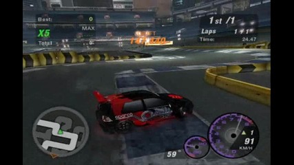 Nfsu2-drift-stadium 3 Single ( 1 Lap )