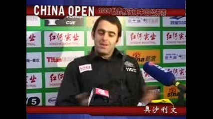 Ronnie OSullivan-Press Conference After Semi Final Match At The China Open