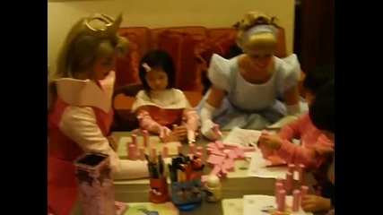 Princess Aurora and Cinderella at Hong Kong Disneyland Hotel