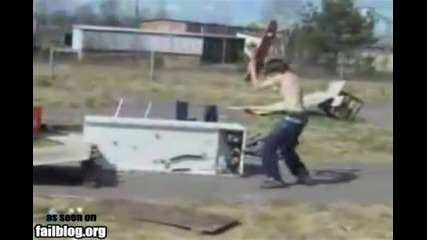Frustrated Skateboarder Fail 