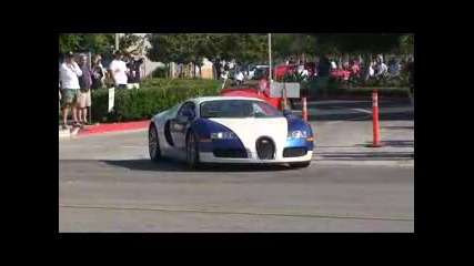 Bugatti Veyron leaving Cars and Coffe