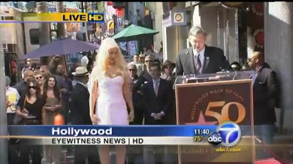 Christina Aguilera receives her star on the Hollywood Walk of Fame! 