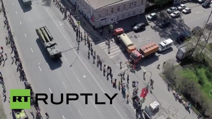 Russia: Drone captures final V-Day parade rehearsal in Moscow