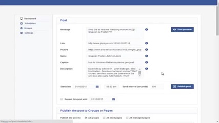 Jeden Tag kostenlose Besucher mit dem Facebook Gruppen Autoposter