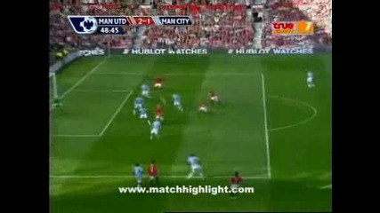 Manchester United 2 - 1 Manchester City гол на D. Fletcher