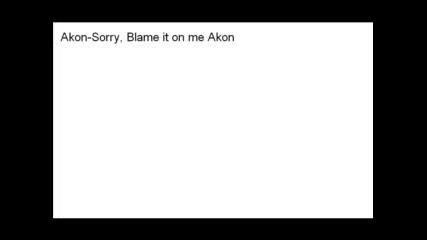 Akon - Sorry , Blame It On Me