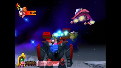 Crash Bandicoot 3 - Boss 04 N. Gin - Fruit Bazooka 