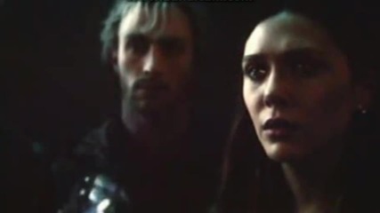Епичните близнаци герои Алената Вещица и Живака от филма Отмъстителите: Ерата на Ултрон (2015)