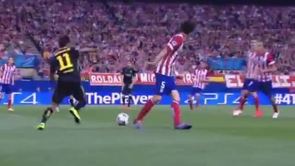 Неймар показа невероятнатa си техника срещу Атлетико М