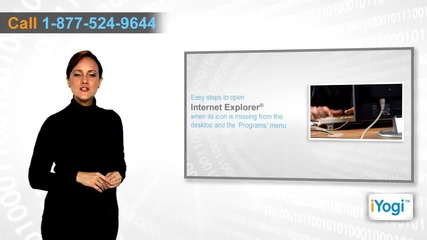 How to open Internet Explorer® in case of a missing icon on the desktop or ‘programs’ menu? 