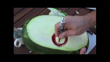 Карвинг с диня - Watermelon carving 