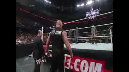 Batista , Brock Lesnar & Randy Orton говорят на ринга за титлата - Wwe Raw 27/1/14