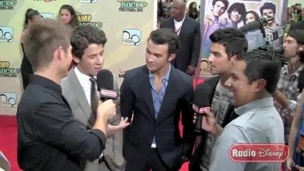 Jonas Brothers at the Camp Rock 2 Premiere on Radio Disney