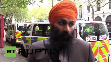 UK: #SikhLivesMatter protest outside Indian Embassy turns violent