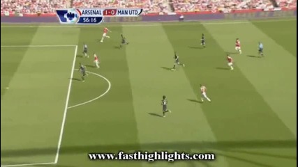 Arsenal 1:0 Man. Utd - Aaron Ramsey's Goal! [ 01.05.2011 ]