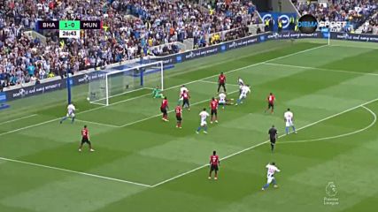 Брайтън - Манчестър Юнайтед 3:1 /първо полувреме/