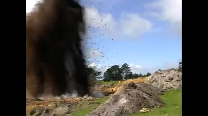 15kg Anfo blasts building site (360p)