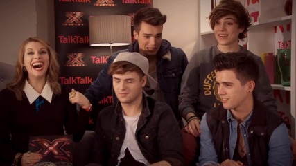 Pips interview Union J - Backstage with Talktalk - The X Factor Uk 2012